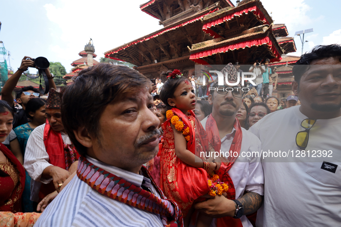 Toddler ‘Aryatara Shakya’ Is Anointed As “Kumari” The Living Goddess After Undergoing Ancient Ritual