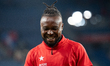 James Igbekeme warms up before the game between Wisla Krakow and Polonia Bytom in Krakow,...