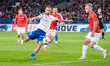 Konrad Andrzejczak plays during the game between Wisla Krakow and Polonia Bytom in Krakow,...