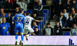 Kenya Fujimoto of Birmingham City and Sean Fusire of Sheffield Wednesday are in action dur...