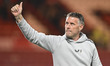 Rob Edwards, the Middlesbrough Manager, applauds the fans at the end of the Sky Bet Champi...