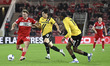 Aidan Morris of Middlesbrough tries to slot the ball through the Stoke City defense during...