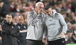 Rob Edwards, Middlesbrough Manager, discusses options with Ali Viveash, Middlesbrough Assi...
