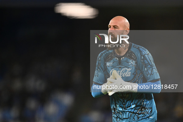 Vanja Milinkovic-Savic of S.S.C. Napoli warms up before the UEFA Champions League phase day 2 football match between S.S.C. Napoli and Sport...