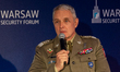 Lt Gen Piotr Blazeusz participates in a panel discussion during the first day of the Warsa...