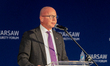 Micael Johansson, President and CEO of Saab, participates in a panel discussion during the...
