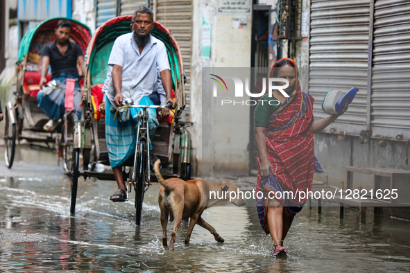 Residents of Abdul Hadi Lane in Old Dhaka suffer as stagnant drain water overflows onto the streets throughout the year, worsening during ra...