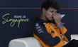 Lando Norris of Great Britain and McLaren F1 Team driver participates in the drivers' pres...