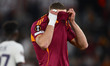 Artem Dovbyk of A.S. Roma feels disappointed after missing the third penalty in the UEFA E...