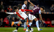 SC Feyenoord Rotterdam defender Gijs Smal and Aston Villa FC forward Ollie Watkins play du...