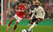 Morgan Gibbs-White of Nottingham Forest plays during the UEFA Europa League match between...