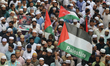 Jamaat-e-Islami supporters rally in Dhaka, Bangladesh, to protest Israeli aggression and s...