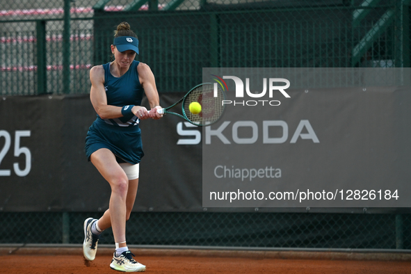 Simona Waltert participates in the WTA 125 tennis tournament, Internazionali di Calabria 2025, in Rende, Italy, on October 2025. 