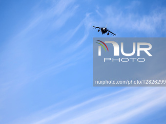 A McDonnell Douglas AV-8B Harrier II of the Italian Navy lands at Los Llanos military base during the Tactical Leadership Programme, in Alba... by Urbanandsport/NurPhoto