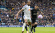 Dominic Calvert-Lewin (9) of Leeds United F.C. is challenged by Pedro Porro (23) of Totten...