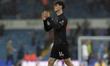 Lukas Nmecha (14) of Leeds United F.C. applauds at full time during the Premier League mat...