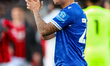 Alfie Chang of Bristol Rovers thanks the fans at full-time during the Sky Bet League 2 mat...