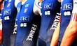 The French team, including Marion Bunel, Lea Curinier, Cedrine Kerbaol, Juliette Labous, C...