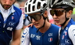 French cyclist Cedrine Kerbaol and another French cyclist participate in the women's elite...