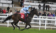 ITSZABOY, ridden by Faye McManoman and trained by Nigel Tinkler, gallops up to the start o...