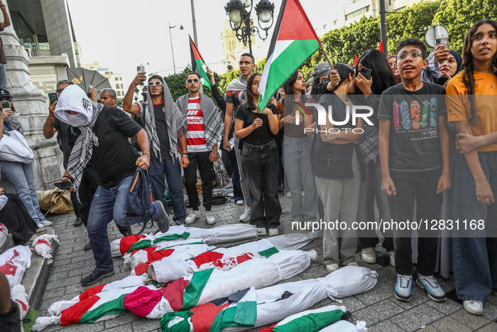 Pro-Palestinian Tunisians Protest Detention Of Global Sumud Flotilla Activists By Israel