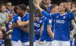 Jack Clarke of Ipswich Town celebrates scoring his team's third goal with teammates during...