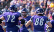 A college football game takes place between the University of Wisconsin-Whitewater Warhawk...