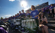 A college football game takes place between the University of Wisconsin-Whitewater Warhawk...