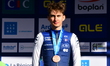 Young French cyclist Paul Seixas wins the bronze medal in the Men's Elite Road Race at the...
