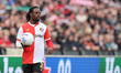 Jordan Lotomba of Feyenoord Rotterdam plays during the match between Feyenoord and FC Utre...