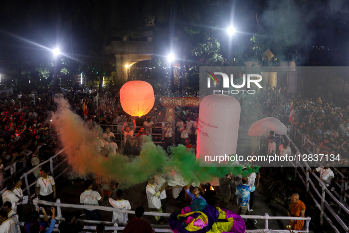 Buddhists Observe Probarona Purnima With Devotion At Bashabo Buddhist Temple In Dhaka