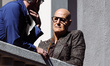 Stanley Tucci (as Nigel) appears during the filming of ''The Devil Wears Prada 2'' movie a...