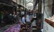 View of Burlington Arcade, a covered shopping arcade in the City of London, built for the...