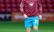 Jack Vale of Northampton Town warms up during the Vertu Trophy match between Walsall and N...