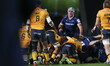 Ernest van Rhyn peers over a scrum during the Gallagher Prem Rugby match between Sale Shar...