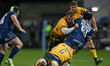 Newcastle's defense stands strong during the Gallagher Premiership Rugby match between Sal...