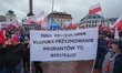 Several thousand people rally against a proposed EU migration scheme in Warsaw, Poland on...