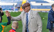 Oldham Athletic Chairman Frank Rothwell attends the Sky Bet League 2 match between Oldham...
