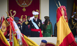 Members of the Spanish Armed Forces take part in the military parade on Spain's National D...