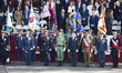 Members of the Spanish Armed Forces take part in the military parade on Spain's National D...