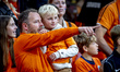 Supporters of the Netherlands attend the match between the Netherlands and Finland at the...