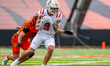 Brayden Smith (9) makes a reception for the Mercer Bears during a game at Princeton Stadiu...