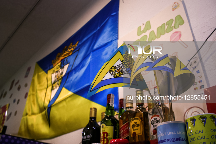 Supporters Of Cadiz CF, In Spain, Celebrating The Leadership Of The Team In LaLilga 2