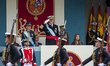 In Madrid, Spain, on October 12, 2025, Spain's Royal Family presides over the traditional...