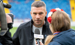 Lukas Podolski is seen during the Legendy na Slaskim, a friendly football match between le...