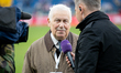 Poland team coach Jerzy Engel talks to the media during the Legendy na Slaskim, a friendly...