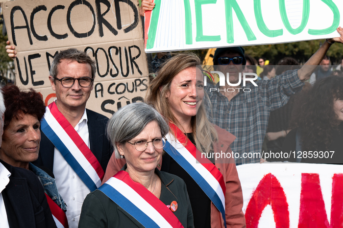 Demonstration In Paris Against The Proposed EU-Mercosur Agreement 