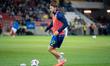 Illia Zabarnyi warms up before the FIFA World Cup 2026 Qualifier match between Ukraine and...