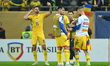Andrei Burca of Romania reacts during the FIFA World Cup 2026 qualifier match between Roma...