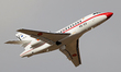 A Dassault Falcon 900B-77 of the Spanish Air Force takes off from Torrejon de Ardoz milita...